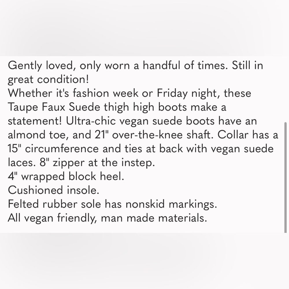 Over the Knee Amaya Tan Boots (NWOT) - Picture 11 of 16